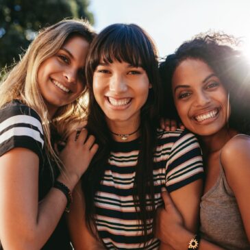 Friends posing together