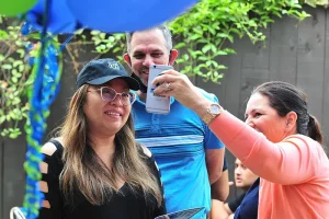 Hanah Keren-Salazar, Francine’s mother, receives the surprise news that her daughter, Francine will be honored with a floragraph.