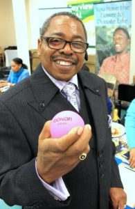 Image of Pastor Robert Lucas after registering to be an organ donor in 2005